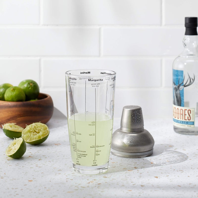 Houdini 24oz Glass Cocktail Shaker, Includes Six Recipes - Image 3